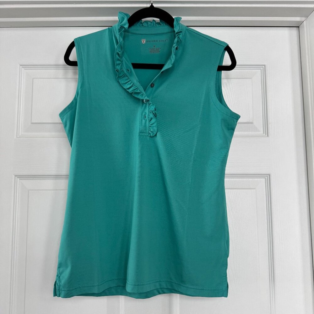 Women's Oxford Sleeveless Golf Polo - Teal